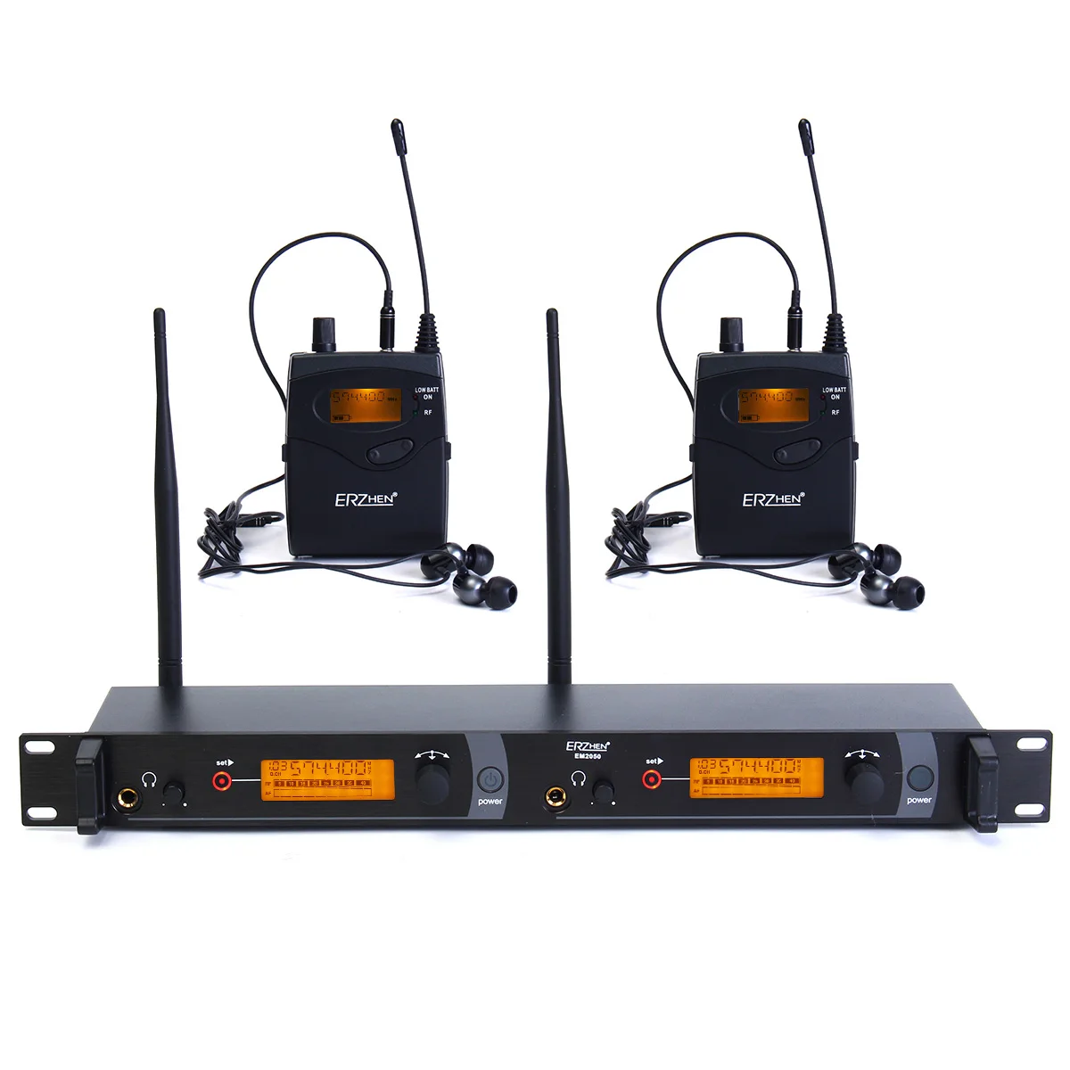 

In Ear Monitor Wireless System Double transmitter Monitoring 2 Channel Karaoke Microphone System for Performance