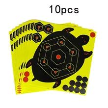 10Pcs Splatter Flower 8-Inch Targets Stickers Adhesive Reactivity Targets Paper Lightweight Shoot Target Durable Reactivity Aim
