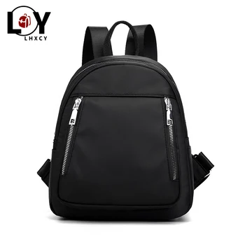 

Backpacks Women Multiple Small Pockets Design Backpack Purse High Capacity Nylon School Shoulder Bag Waterproof Travel Backpacks