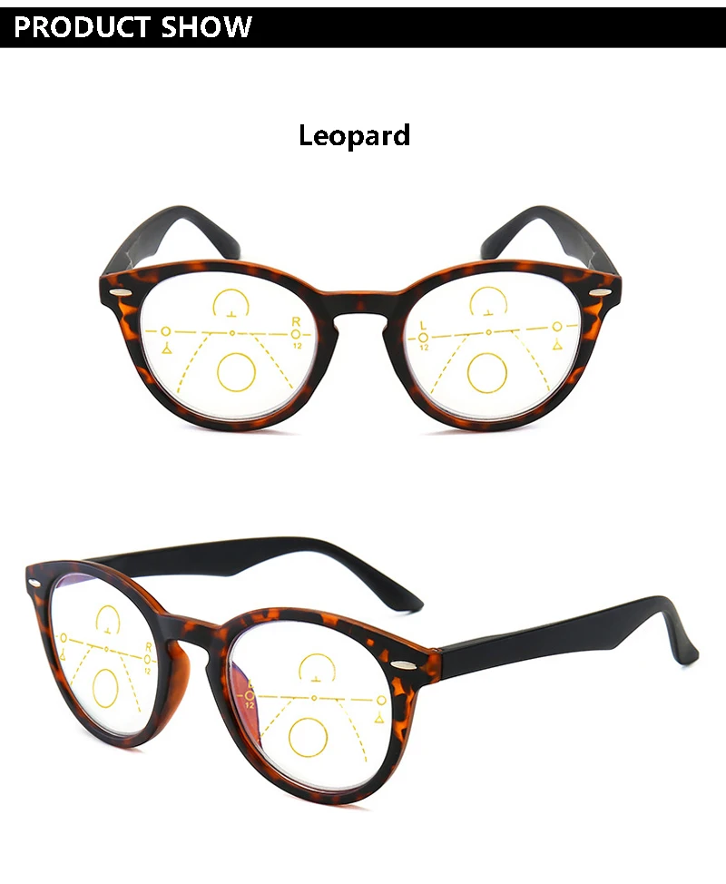Zilead Мультифокальные Прогрессивные очки для чтения анти голубой свет Леопард Prebyopia очки для дальнозоркости очки унисекс