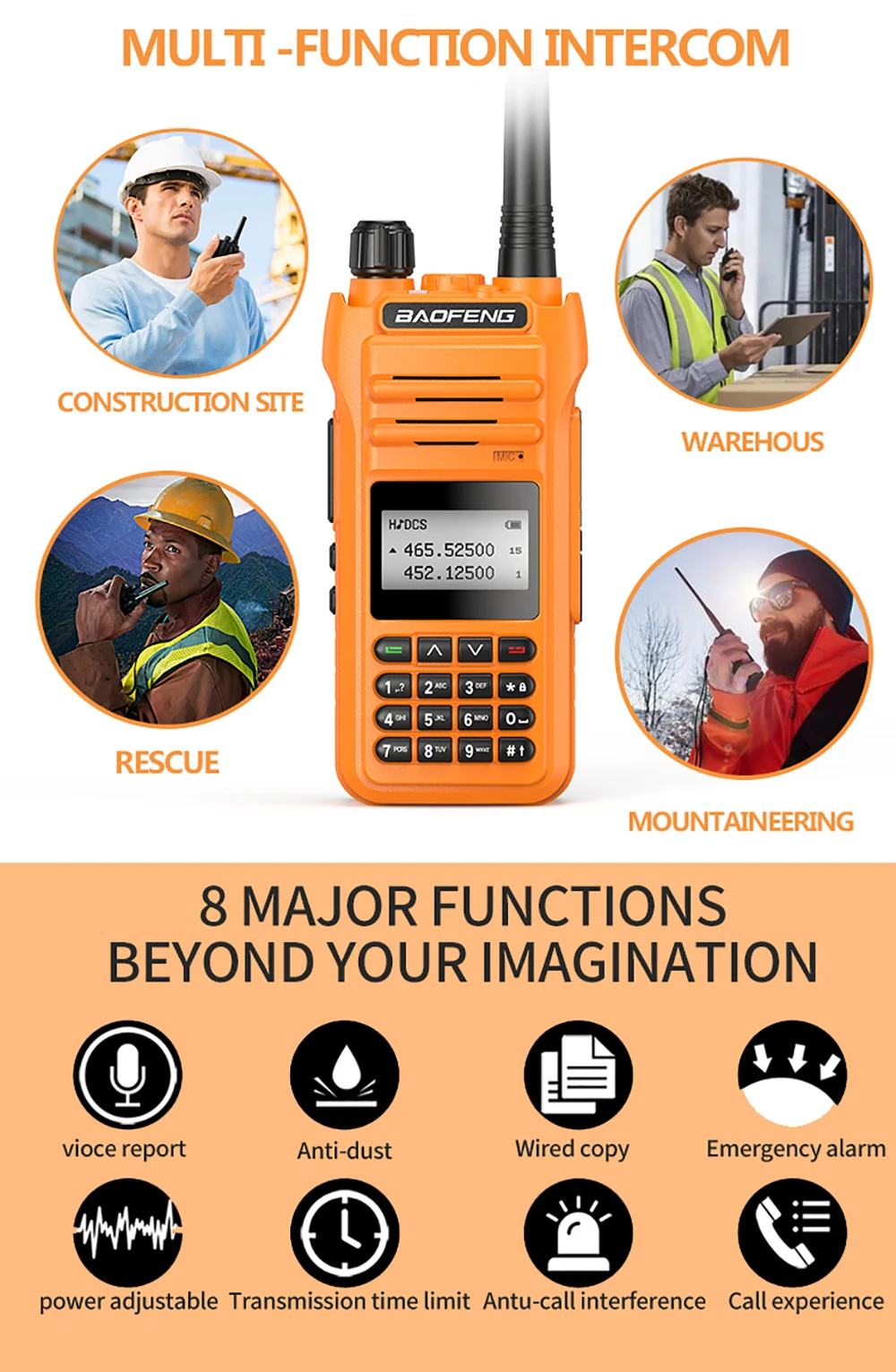 BaoFeng UV-88 10W/5W/1W Tri-Power 10W Walkie Talkie Radio Station Comunicador UV88 Transceiver  UV-5R UV-82 Dual-Band radio long range walkie talkies 500 miles