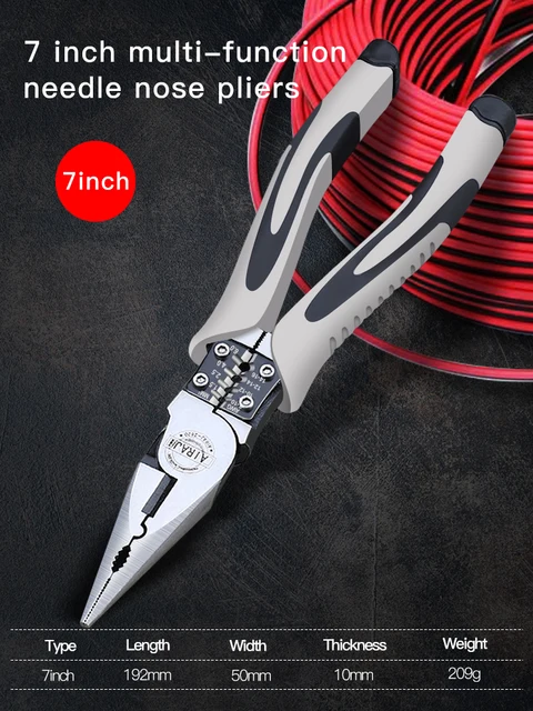 AIRAJ Multifunctional Universal Diagonal Pliers Needle Nose Pliers Hardware Tools Universal Wire Cutters Electrician Wire Pliers E