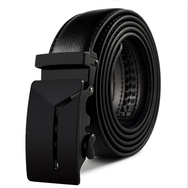 Men Belt Male Genuine Leather Strap Belts For Top Quality Automatic Buckle Black Cummerbunds 180cm 170cm 160cm 150cm | Аксессуары для