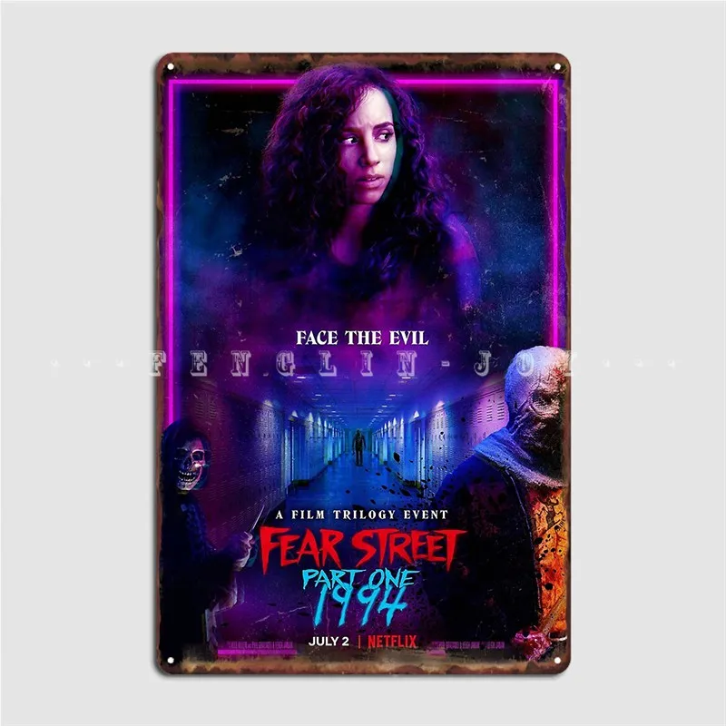 

Face The Evil Metal Sign Club Home Wall Designing Plates Tin Sign Poster