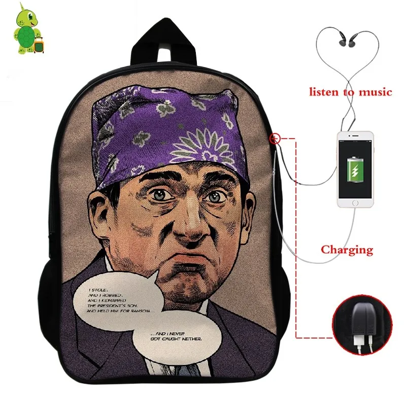 Рюкзак Michael Scott Многофункциональный школьный рюкзак с usb зарядкой для мальчиков и