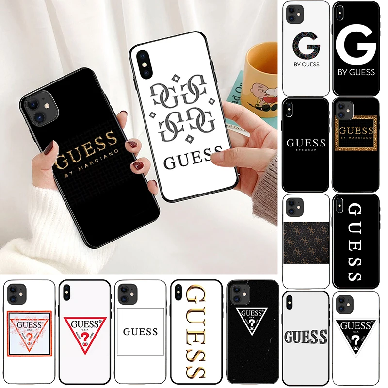 Luxury brand united state brand guess Inverted triangle phone case for
iphone 11promax 6 6s 7 8plus cover for iphonexr x xs max