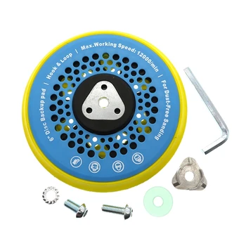 

6 Inch 150Mm Multi-Functional Sanding Pad Sander Backing Pad Dust Free 17-Hole Hook and Loop Power Tools Accessories