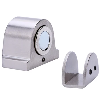 

1 Magnet Glass Door Stop Stainless Steel Door Stopper Magnetic Door Holder Toilet Glass Door Doorstop Furniture Hardware Tool