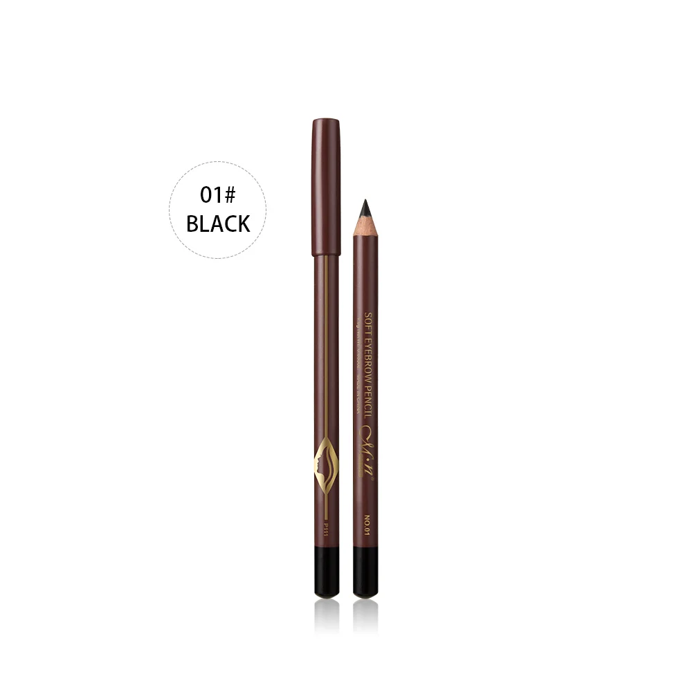 Menow Durable Eyebrow Pencil 12pens/box Waterproof and Sweat Proof for Beginners for Black Brown Eyebrow Tint Eye Brow Pencil - Цвет: P111-Black