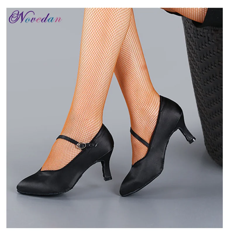 Women Dance Shoes High Low Heel Ballroom