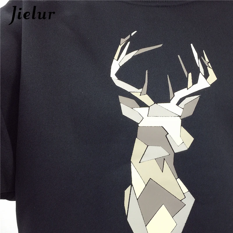 Jielur новые модные толстовки для женщин Harajuku o образным вырезом Femme 2019 корейский