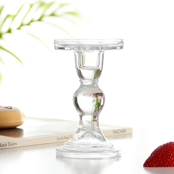 

3pcs/set Vintage Home Decor Romantic Wedding Decoration Candle Holders White Candle Holders Tall Glass Candlesticks Crafts