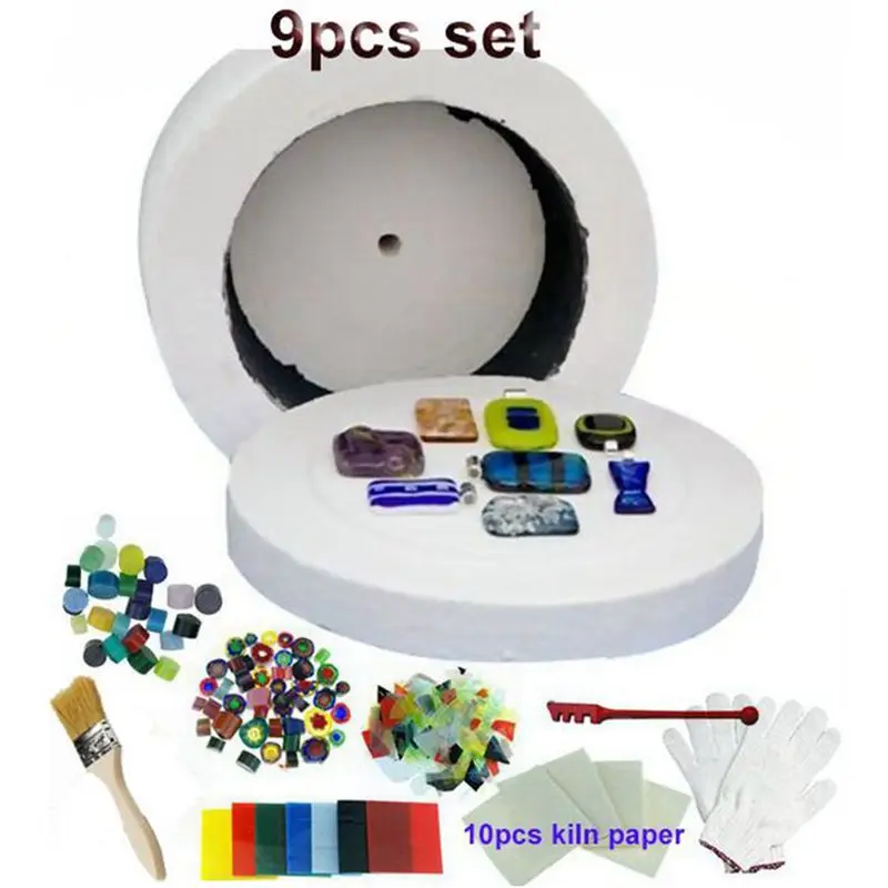 Ceramic & Pottery Tools Home Extra Large Microwave Kiln Kit for Fusing Glass Kiln 9pcs Set
