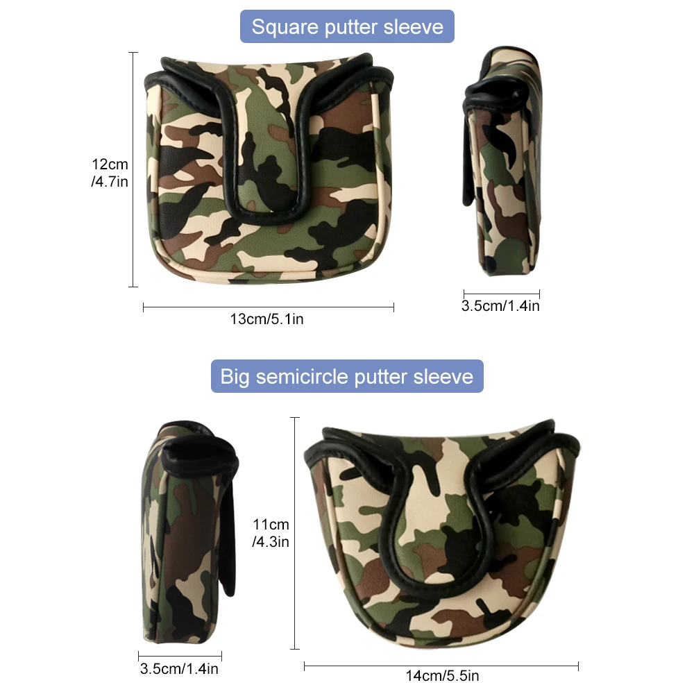 Midnight Camo Leather Mallet, Golf Head Covers