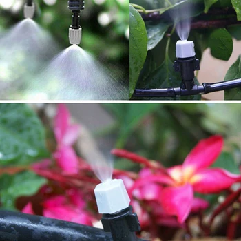 

28Pcs/set Auto Mist Cooling Micro Drip Irrigation Sprinkler Garden Hose System