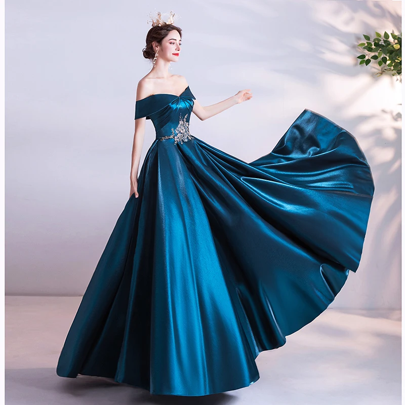 buy peacock blue dress