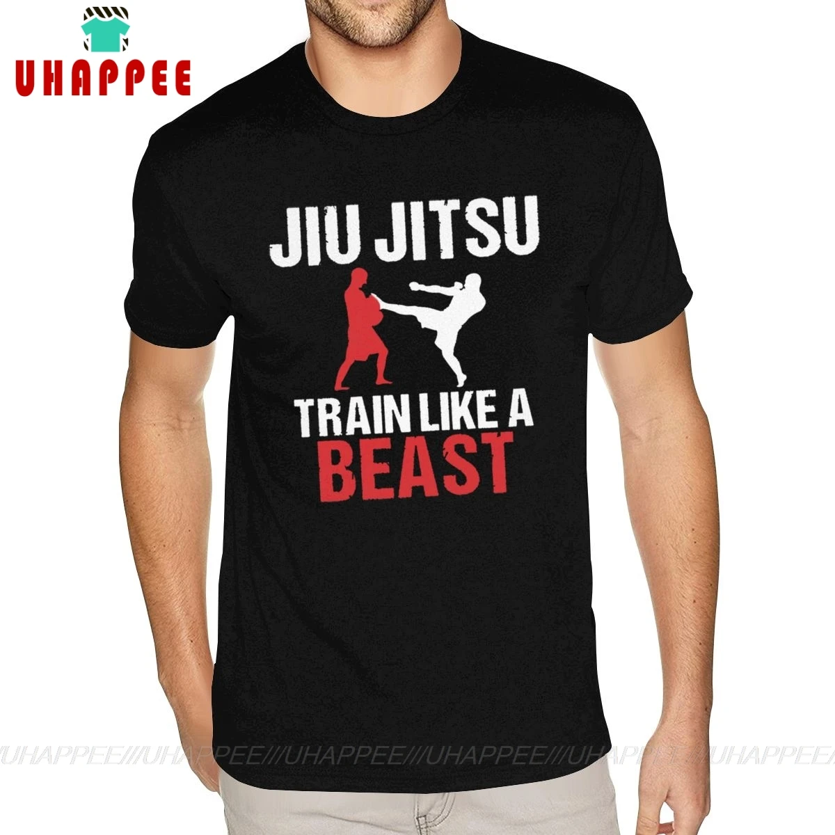 Bjj Jiu Jitsu поезд как чудовище хлопок XXXL Мужская крутая футболка | одежда