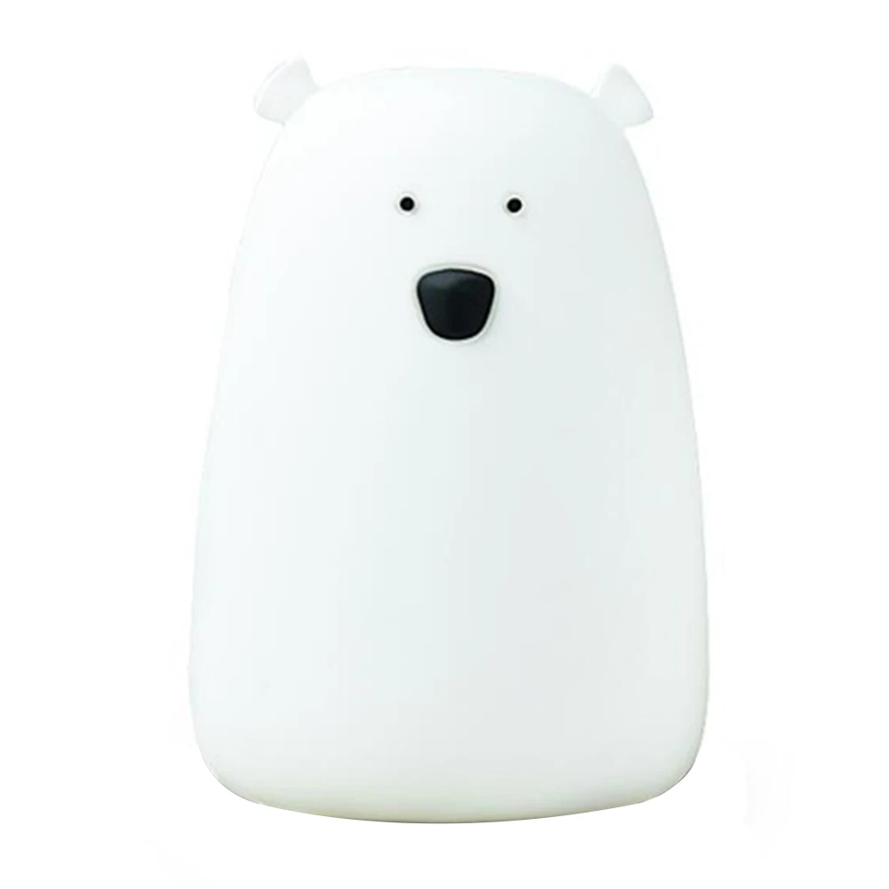 

Gift Led Night Light Luminous USB Rechargeable Bedside Cartoon Cute Bear Toy Dimming Multicolor Kids Pressure Reducing Bedroom