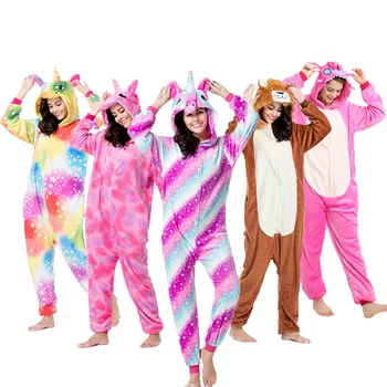 

Teenage Christmas Pajama Mom and Daughter Matching Clothes Kigurumi Unicorn Pyjama Animal Cute Pajama Set Girl Onesie Nightgown