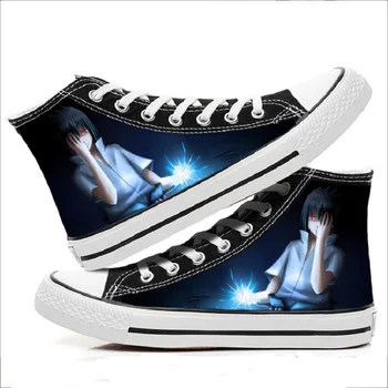 

Unisex Anime NARUTO Akatsuki Orochimaru Shoes Flat Bottom Kakashi Gaara Canvas shoes plimsolls rope soled shoes duck Shoes