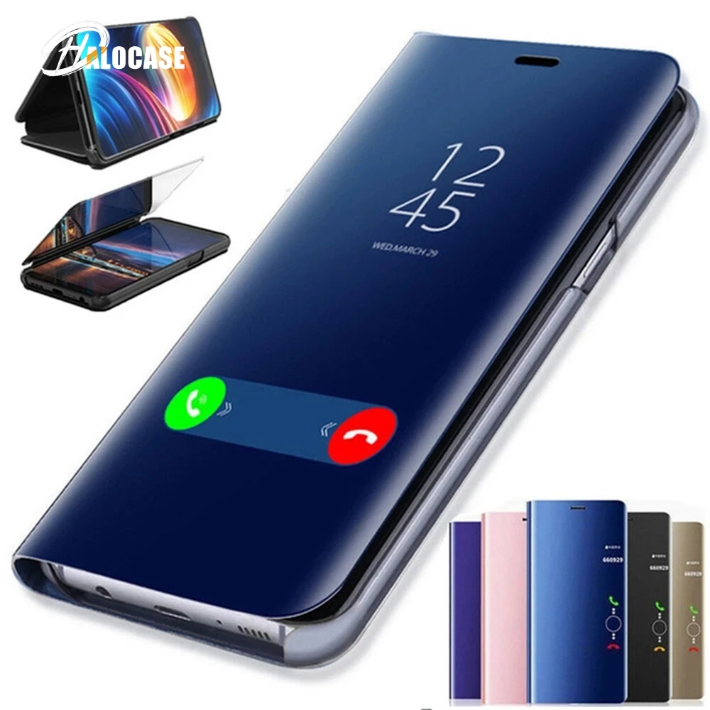 Dành Cho Samsung Một 51 71 Ốp Lưng Thông Minh Gương Flip Case A515f/Ds A715f/Ds 6.5 ''6.7'' cuốn Sách Điện Thoại Coque Dành Cho Samsung Galaxy Samsung Galaxy A51 A71 2019 samsung silicone