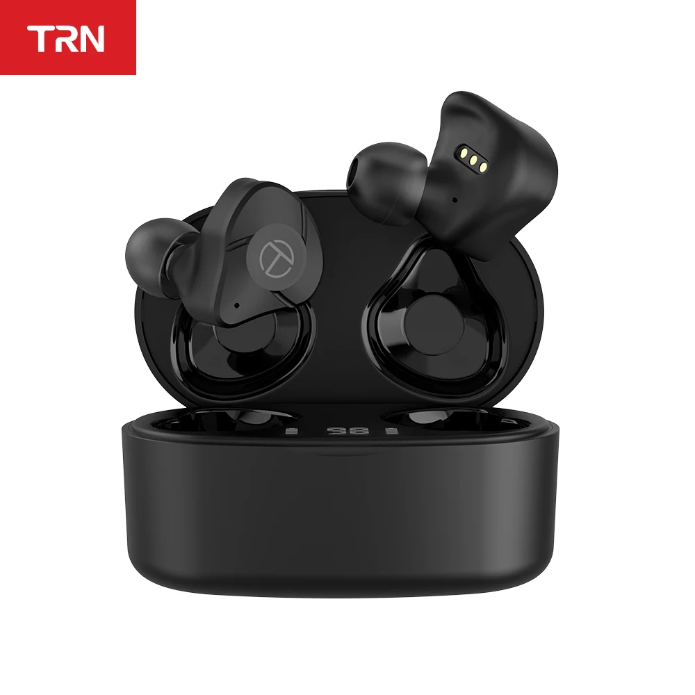 TRN T300 TWS Bluetooth V5.2 1DD+2BA Hybrid Driver Wireless Earphone Volume Control Sport Earbud Waterproof IEM With QCC3046 Chip
