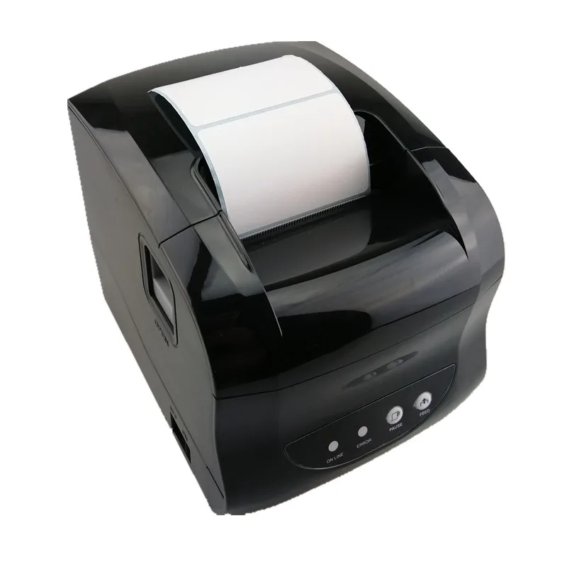 365B 열 스티커 라벨 바코드 POS 프린터 지원 20-80mm 너비 QR 코드 영수증 청구서 인쇄 USB 또는 블루투스 연결
