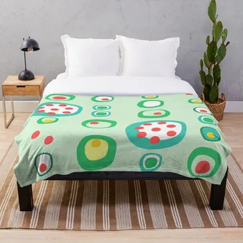 

Guava Green Throw Blanket Soft Sherpa Blanket Bed Sheet Single Knee Blanket Office Nap Blanket
