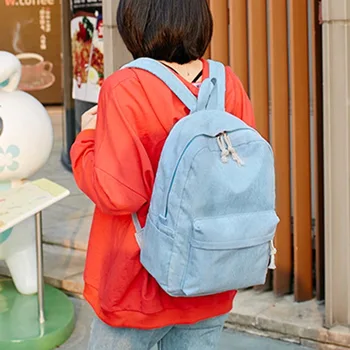 

2019 Fashion Bags for Women Preppy Style Backpack Soft Fabric Corduroy School Backpack for Teenage Girls