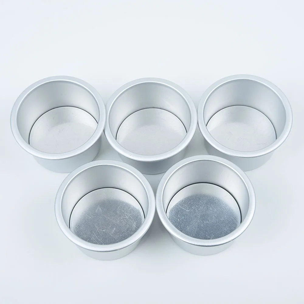 5Pcs Cake Pan Round Removable Bottom DIY Baking Moulds Aluminum Alloy Set |