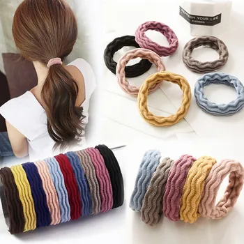 

5 pcs Girl Elastic Rubber Hair Ties Band Rope Ponytail Holder Resilience Seamless Hair Accessories