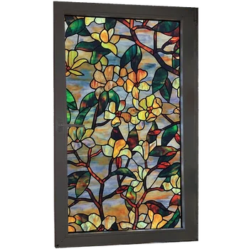 

Lily Magnolia Glass Film Static Cling No Glue Heat Control PVC No Toxic Reusable Removable Tint-Film Decals For Home Office