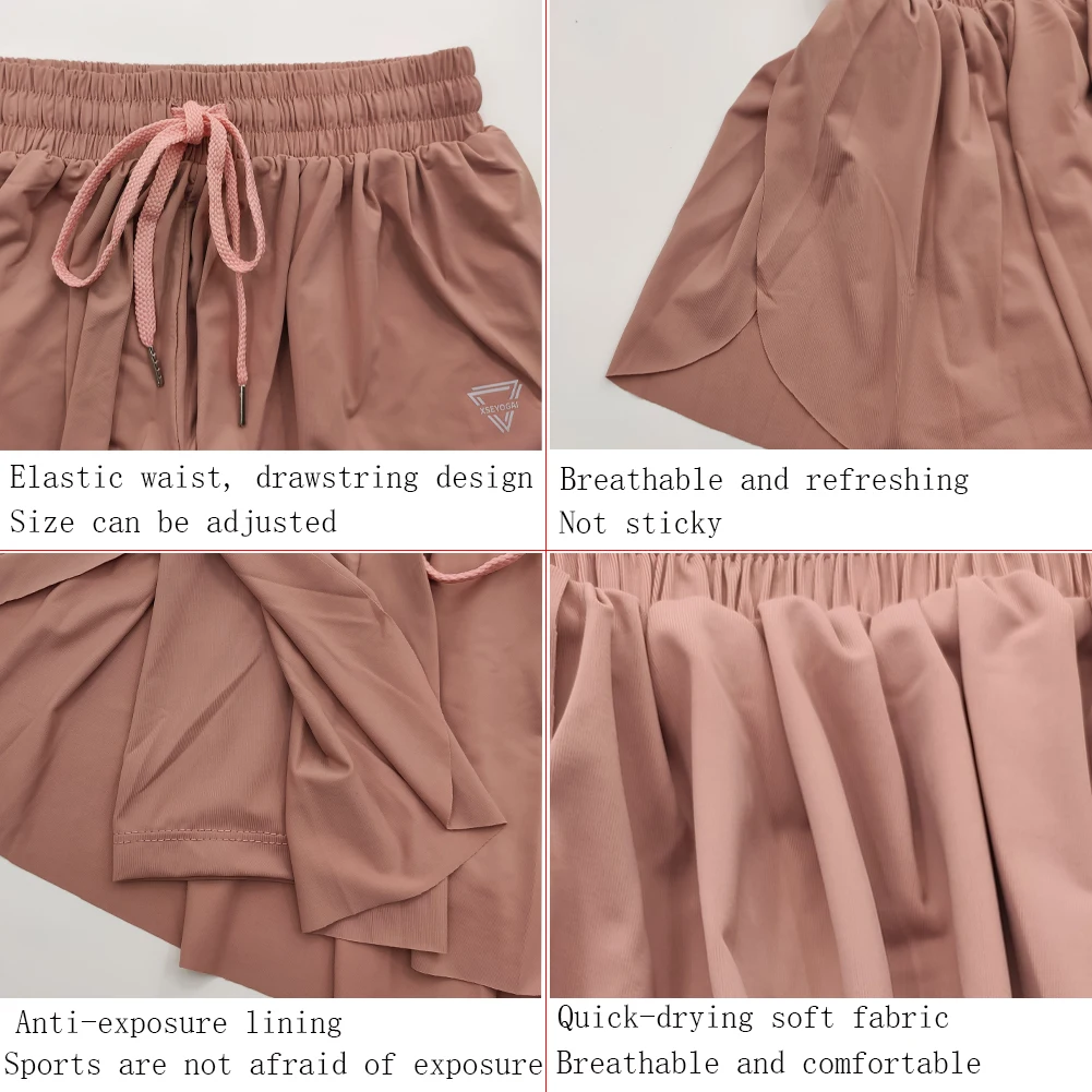 Gym Yoga Shorts Women Training Sports Running Fitness Leggings Athletic Workout Cute Culottes Short Skirt yoga shorts,workout shorts