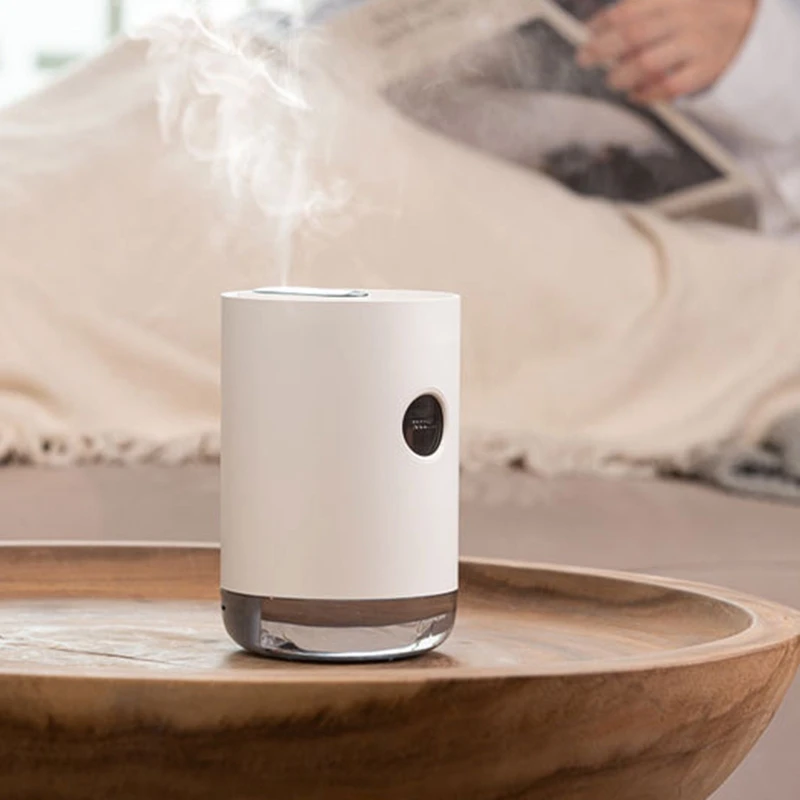 Hause Luft Luftbefeuchter 1L 3000MAh Tragbare Wireless USB Aroma Ätherisches Öl Diffusor Batterie Lebensdauer Zeigen Aromatherapie Humidificador