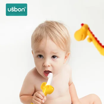 

Safe Baby silicone Teether Toys BPA Free Banana Teething Ring Silicone Chew Dental Care Toothbrush Nursing Gift for Infant