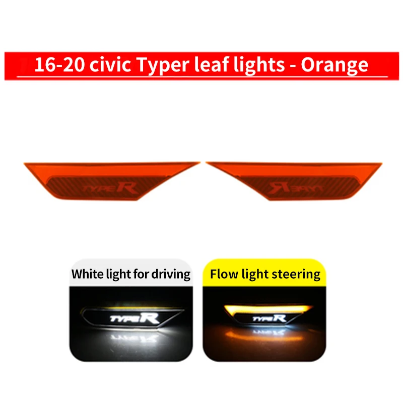 Тип R DRL для Honda Civic 10th/Хэтчбек 2016 2017 2018 2019 2020 поворотный светодиодный боковой