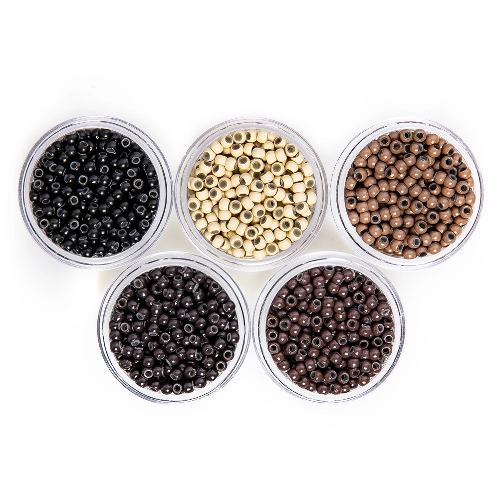 500 PCS 실리콘 라이닝 비즈 나노 팁 인간의 머리카락 확장을위한 나노 마이..