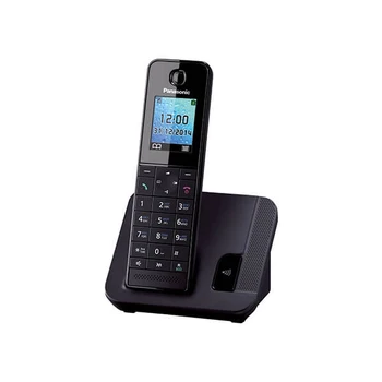 

DECT phone Panasonic KX-TGH210RU black, white, telephone, radiophone, voicemail, alarm clock, wireless