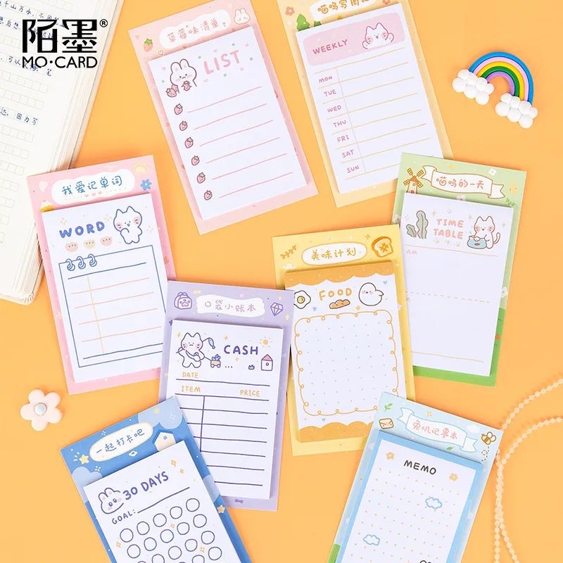 

Kawaii Sticky Notes Graffiti Diary Scrapbook Decoration Fresh Cartoon Memo Pad School Supplies Cute Student Stationery 8style