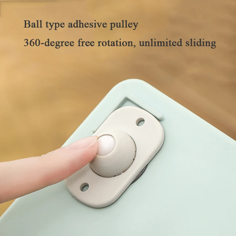 Paste Type Universal Pulley 4Pcs Adhesive Storage Box Can Self-adhesive Home No Noise Scratches | Обустройство дома