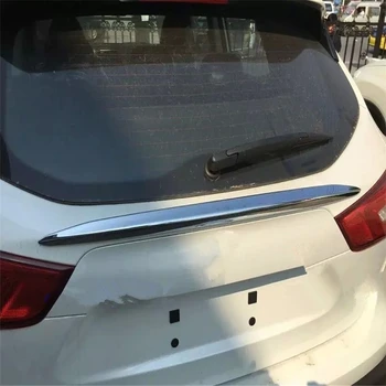 

WELKINRY car auto cover for Nissan Qashqai 2014 2015 2016 2017 ABS chrome rear tail box gate back door trunk boot trim