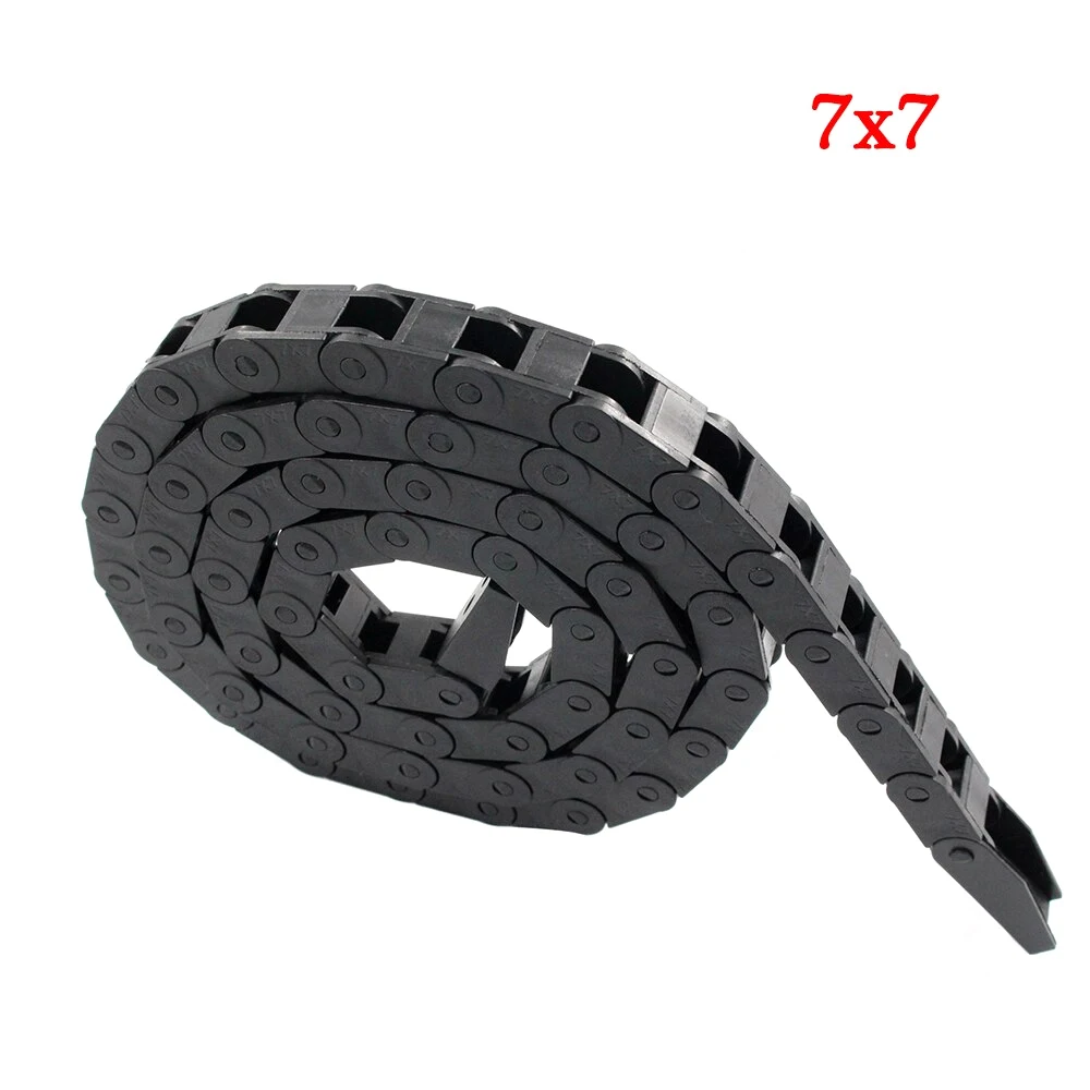 Corrente de Arrasto de Cabo para Máquina Cnc Router Fio Transportador tipo Ponte Towline Plástico 7×7 mm L1000 mm Raio 15 mm 7×7 7×7