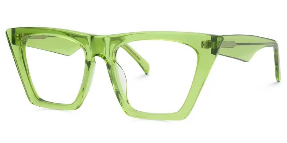 FP0662-03 Green Zeelool Stylish Acetate Cat Eye Glasses Frame for Women with Non-prescription Clear Lens Cecile FP0662 - Цвет оправы: FP0662-03 Green