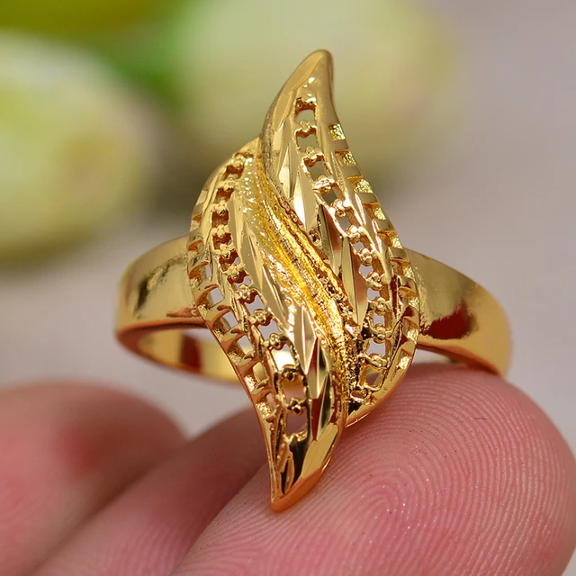 Ring Gold 24k Women | Gold Wedding Ring | Ethiopian Jewelry | 24k Gold  Color | Jewelry Women - Rings - Aliexpress