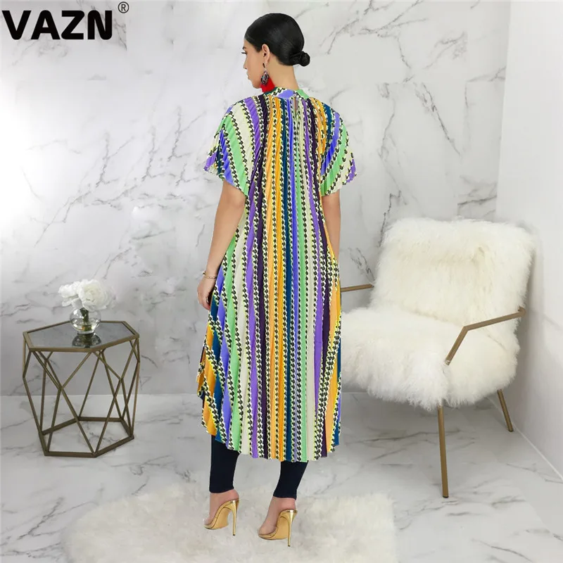 VAZN Топ, винтажное, свободное, мягкое, ленивое, сексуальное, для отпуска, умный дизайн, половина рукава, женское, свободное, ассиметричное, макси платье