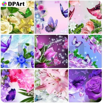 

Diamond Painting 5D Full Square/Round Drill Butterfly Flower Daimond Embroidery Painting Cross Stitch Mosaic Picture M1220