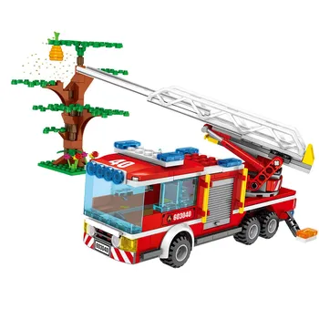 

330pcs City Fire Station Building Blocks Toys Ladder Truck Model Fireman Figures Bricks Construction Toys for Children Gift