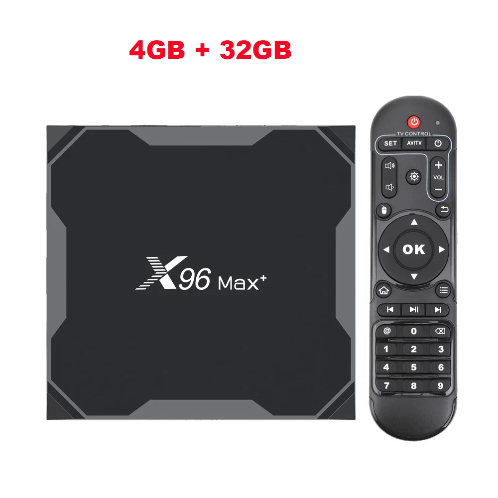 4GB 32GB X96 max plus Smart tv Box Android9.0 четырехъядерный процессор Amlogic S905X3 4 ГБ 32 ГБ 64 Гб 2,4G и 5,0G WIIF BT4.0 1000M 8K HD телеприставка Netflix - Цвет: 4GB 32GB