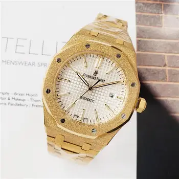 

vintage carved watch man Original steel band wristwatch fashion classic designer luxury brand golden mens women watch