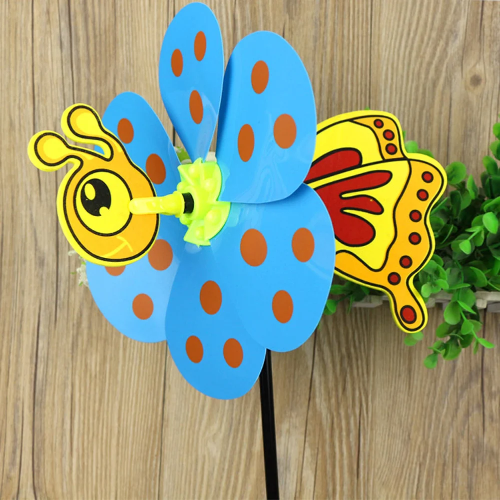 Bumble Bee Ladybug Windmill Wind Spinner Home Yard Garden Festival Decor 5
